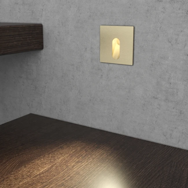 Встраиваемый светильник для лестницы Steps S1716, квадратный Встраиваемый светильник для лестницы Steps S1716, квадратный