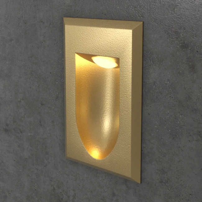 Светильник для лестницы Steps S1720-GO-WW, прямоугольный, 3000K