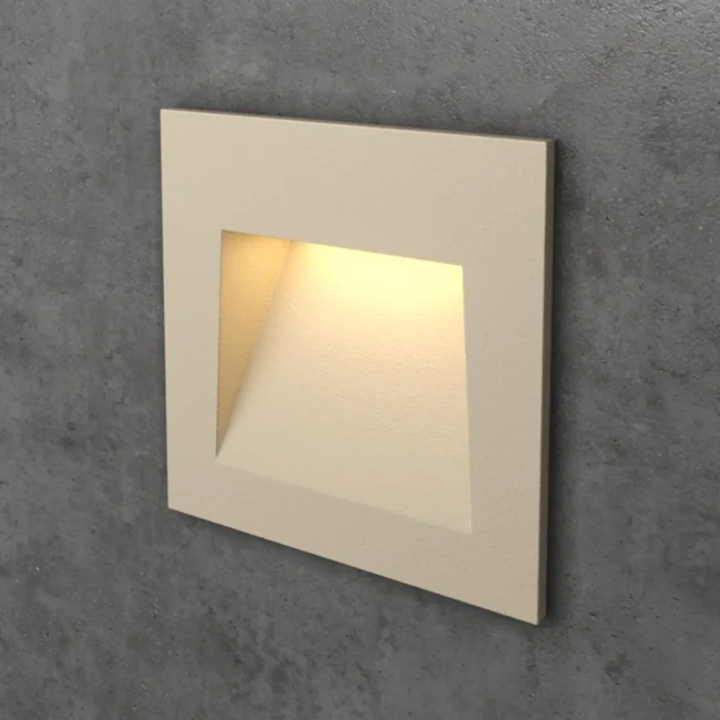 Встраиваемый светильник Steps S1760, золото, квадратный, светодиодный