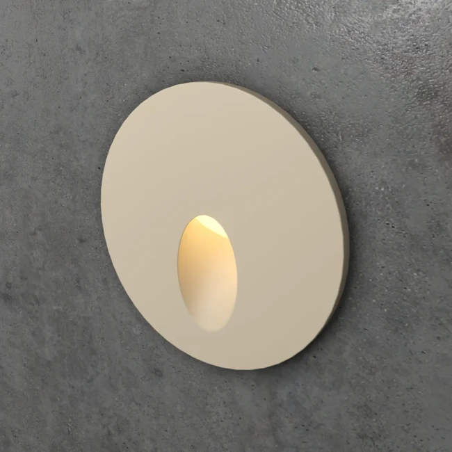 Встраиваемый круглый светильник Steps S1761 для лестницы бежевый