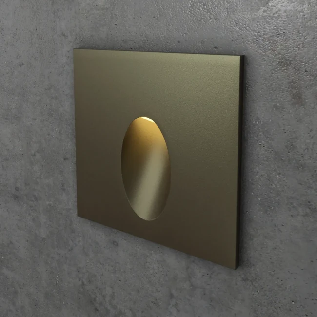 Встраиваемый светильник для лестницы Steps S1762-BR-WW, квадратный