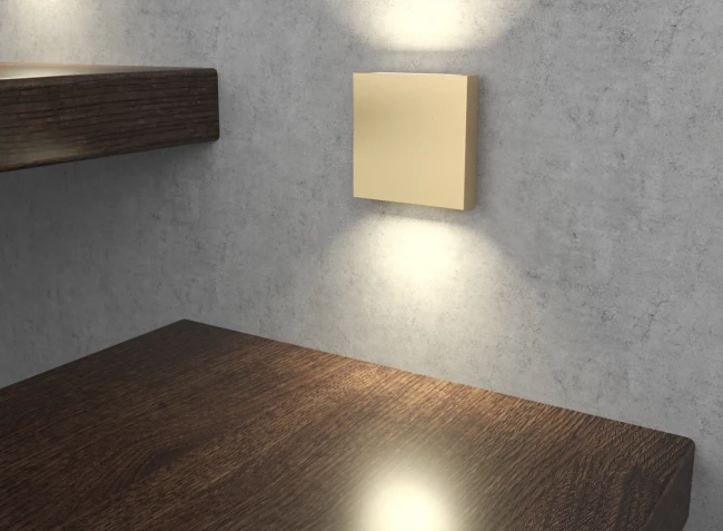 Светильник Steps S1002-GO-WW, золото, квадратный, 3000K Светильник Steps S1002-GO-WW, золото, квадратный, 3000K