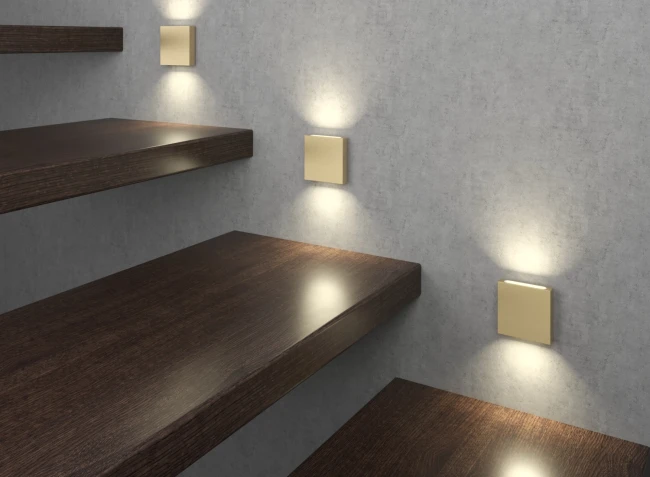 Светильник Steps S1002-GO-WW, золото, квадратный, 3000K Светильник Steps S1002-GO-WW, золото, квадратный, 3000K