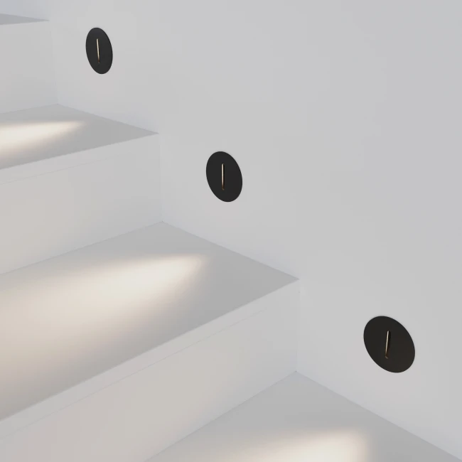 Светильник встраиваемый в стену круглый Step Light Steps S1753 Светильник встраиваемый в стену круглый Step Light Steps S1753