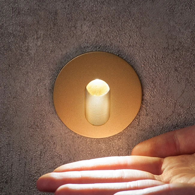 Светильник для лестницы встраиваемый Steps S1010-GO-WW, золото, 3000K