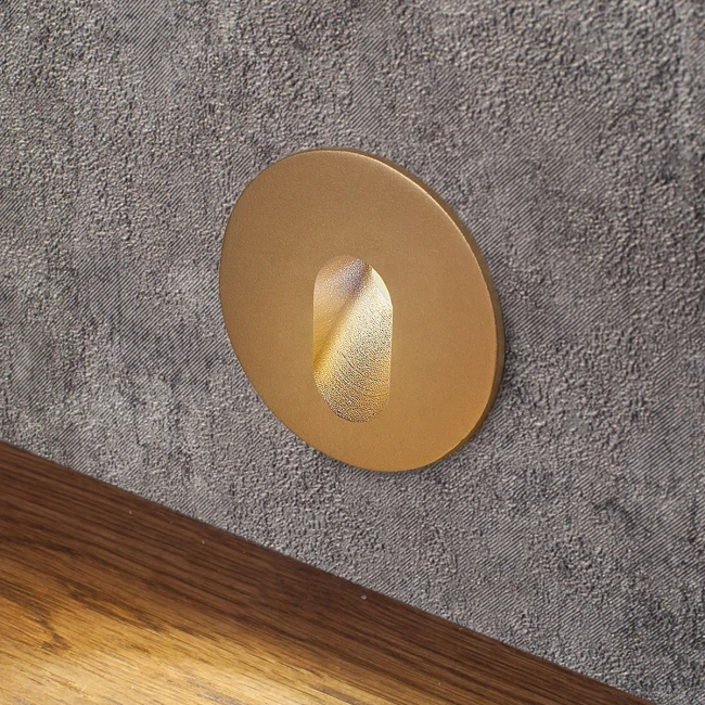 Светильник для лестницы встраиваемый Steps S1010-GO-WW, золото, 3000K