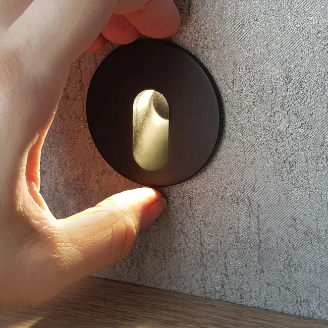 Подсветка ступеней лестницы Steps S1010-BL-WW, круглый, чёрный Подсветка ступеней лестницы Steps S1010-BL-WW, круглый, чёрный