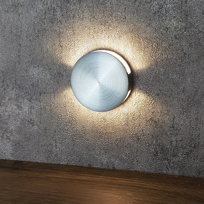 Steps S1022-SL-WW серебряный круглый светильник на лестницу