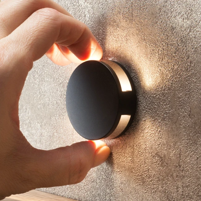 Светильник Steps S1022-BL-WW круглый, чёрный, 3000K Светильник Steps S1022-BL-WW круглый, чёрный, 3000K