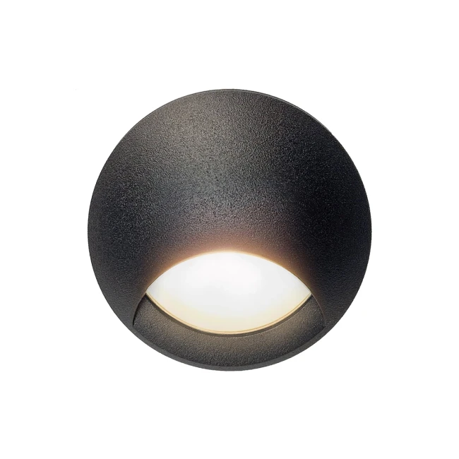 Светильник круглый чёрный для лестницы Steps S1007-BL Светильник круглый чёрный для лестницы Steps S1007-BL