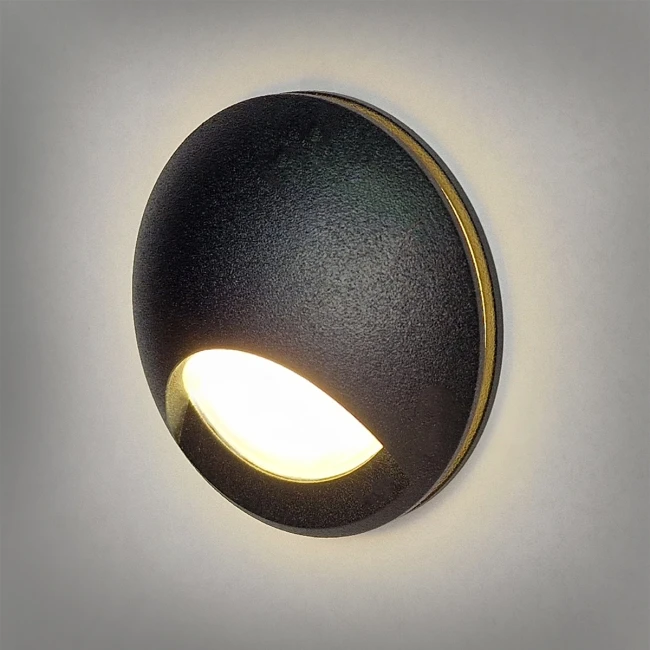 Светильник встраиваемый в стену для подсветки ступеней Steps S1007-BL Светильник встраиваемый в стену для подсветки ступеней Steps S1007-BL