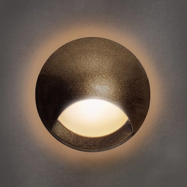 Встраиваемый светильник круглый для лестницы Steps S1007-BR Встраиваемый светильник круглый для лестницы Steps S1007-BR