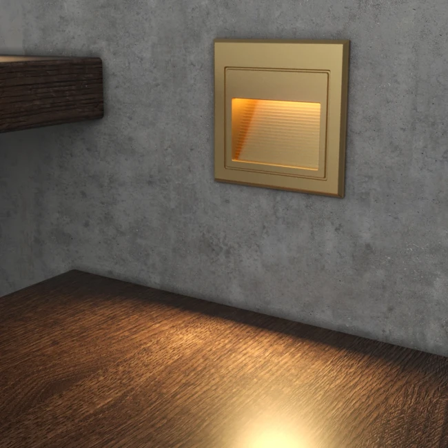 Светильник встраиваемый Steps S1733-GO-WW, золотой, IP65